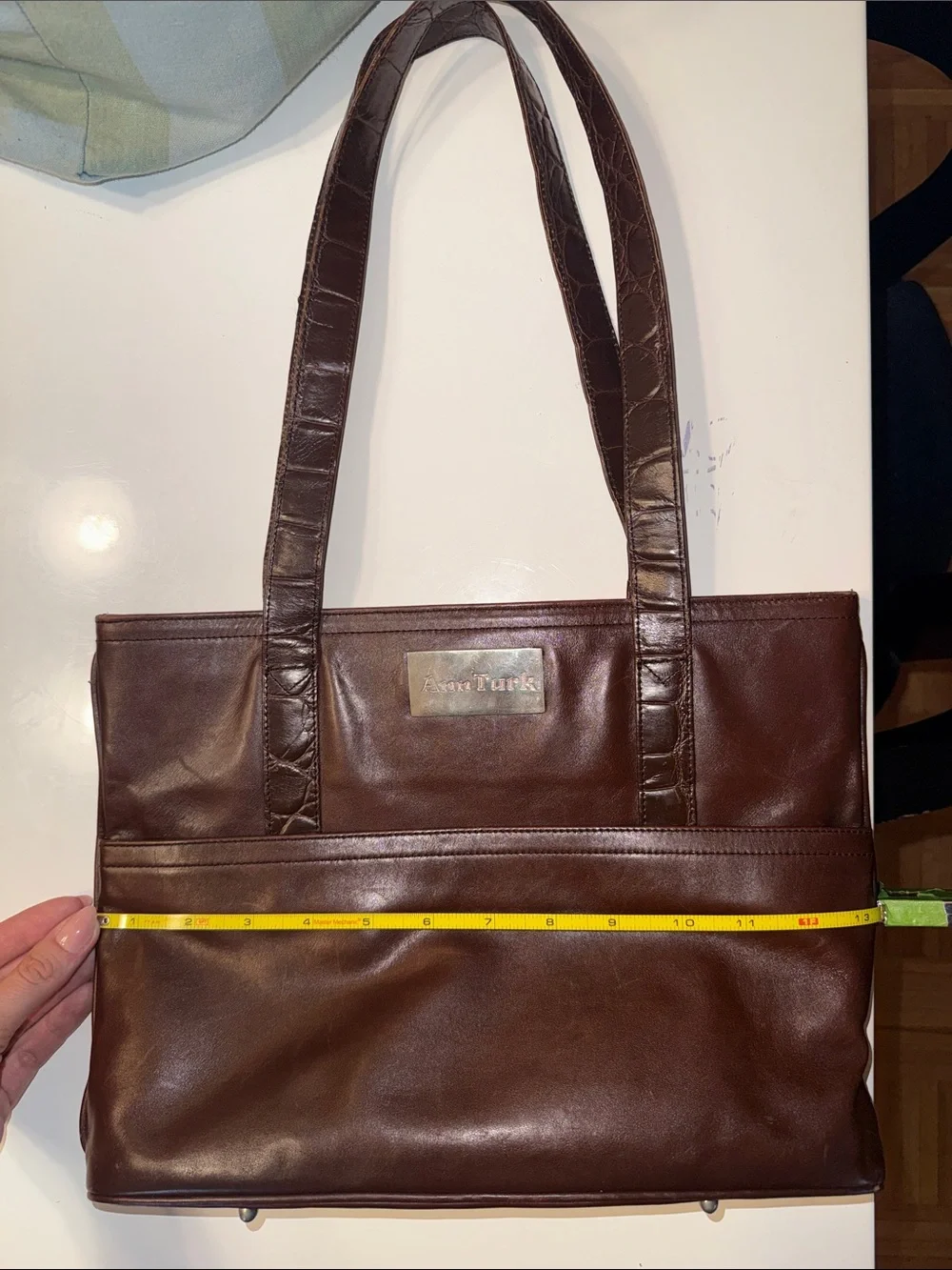 VINTAGE Glen Miller for Ann Turk Dark Brown Leather Bag with Dual Straps